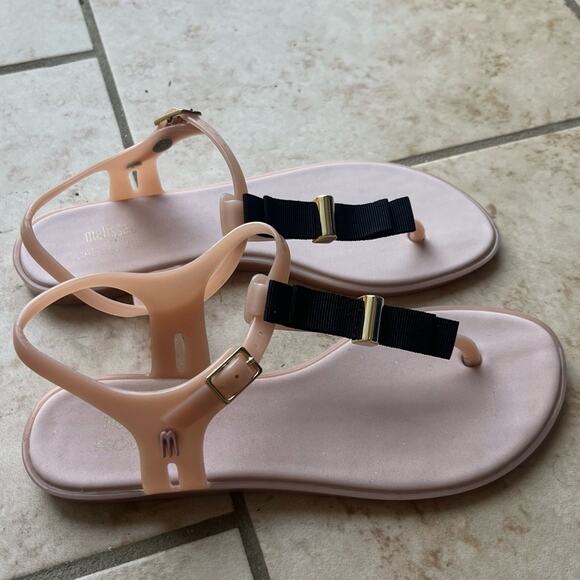 MELISSA + JASON WU women’s blush adjustable jelly sandals size 6 NWOT - Picture 3 of 6
